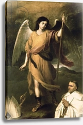 Постер Мурильо Бартоломе Archangel Raphael with Bishop Domonte