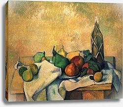 Постер Сезанн Поль (Paul Cezanne) Натюрморт с бутылкой рома