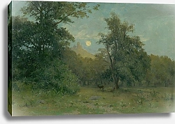 Постер Чордак Людовит Moonlit Landscape With Hrad Slanec