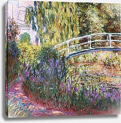 Постер Моне Клод (Claude Monet) The Japanese Bridge, Pond with Water Lilies, 1900
