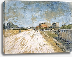 Постер Ван Гог Винсент (Vincent Van Gogh) Дорога вдоль Парижских рядов, 1887