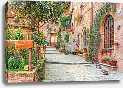 Постер Италия, Тоскана. Старый город