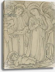 Постер Берне-Джонс Эдвард The Holy Family, c.1874