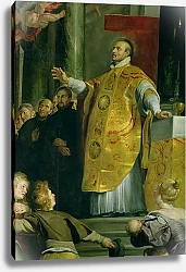 Постер Рубенс Петер (Pieter Paul Rubens) The Vision of St. Ignatius of Loyola detail of the saint, 1617-18