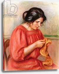 Постер Ренуар Пьер (Pierre-Auguste Renoir) Gabrielle darning, 1908