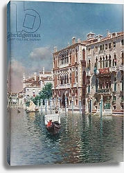 Постер Санторо Рубенс A Gondola in Front of the Palazzo Cavalli-Franchetti and Palazzi Barboro, Venice