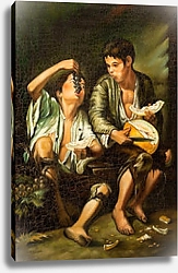 Постер Мальчики едят виноград и дыни