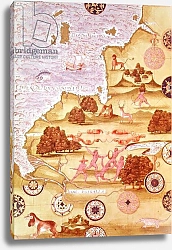 Постер Тестю Гульем (карты) Fol.34v Map of Australia, from 'Cosmographie Universelle', 1555