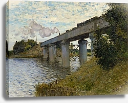 Постер Моне Клод (Claude Monet) Железнодорожный мост в Аргентеле 2