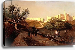 Постер Уикс Эдвин The Walls of Jerusalem, 1874