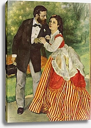 Постер Ренуар Пьер (Pierre-Auguste Renoir) Портрет супругов Сислей