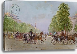 Постер Бакст Леон The Promenade on the Champs-Elysees