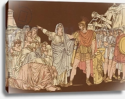 Постер Пинелли Бартоломео Coriolanus and his mother