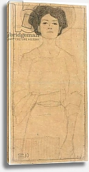 Постер Шиле Эгон (Egon Schiele) Young woman with hat, 1909
