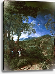 Постер Дюфет Гаспар Пейзаж с Илией и Ангелом