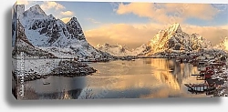 Постер Заснеженные фьорды, Норвегия