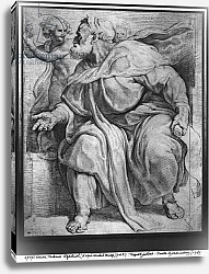 Постер Рубенс Петер (Pieter Paul Rubens) The Prophet Ezekiel, after Michelangelo Buonarroti