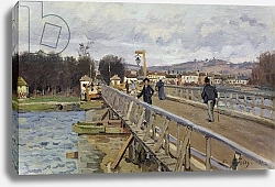 Постер Сислей Альфред (Alfred Sisley) Footbridge at Argenteuil, 1872