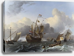 Постер Бахуйзен Людольф The Eendracht and a Fleet of Dutch Men-of-war