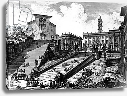 Постер Пиранези Джованни View of the Capitoline Hill, from the 'Views of Rome' series, c.1760