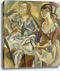 Постер Пасин Жюль Young Women at a Table; Jeunes Filles Attablees, c.1915-1919