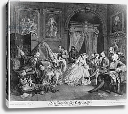 Постер Хогарт Уильям Marriage a la Mode, Plate IV, The Toilette, 1745