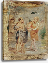 Постер Рубенс Петер (Pieter Paul Rubens) Elijah Receiving Bread and Water from an Angel, c.1626-28