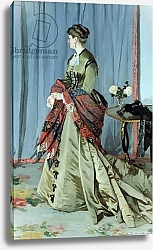 Постер Моне Клод (Claude Monet) Portrait of Madame Louis Joachim Gaudibert, 1868