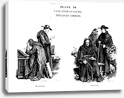Постер Fin du XIXè Siècle, Habits des Ordres Monastiques, Late 19Th Century, Monastic Orders