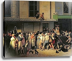 Постер Бойли Луи The Entrance to the Theatre de l'Ambigu-Comique before a Free Performance, 1819