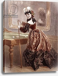Постер A courtesan at the time of the 2nd Empire playing billiards