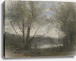 Постер Коро Жан (Jean-Baptiste Corot) A Pond Seen Through the Trees, c.1855-65