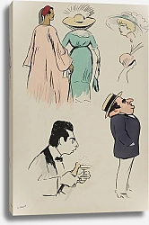 Постер Гурса Жорж couple inconnu, Mme Dujardin, Mme Doyen, Jean Guitry, Rodolphe Teutch
