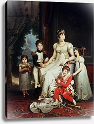 Постер Жерар Франсуа Caroline Bonaparte and her Children