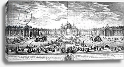 Постер Школа: Французская 18в. Perspective view of the terrace at Versailles, 1741
