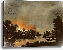 Постер Ниер Арт Village on Fire