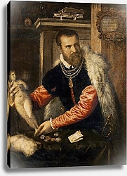 Постер Тициан (Tiziano Vecellio) Jacopo Strada art expert and buyer of objet d'art