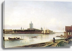 Постер Боголюбов Алексей Вид Смольного монастыря с Большой Охты. 1870-е
