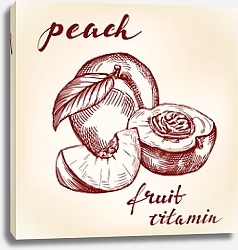 Постер Эскиз с персиком