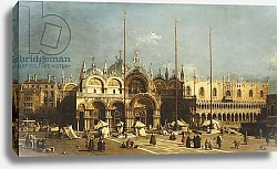 Постер Каналетто (Giovanni Antonio Canal) San Marco and the Doge's Palace, Venice, from the Piazza San Marco, c.1740s
