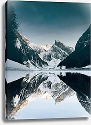 Постер Зеркальная гладь горного озера