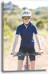 Постер Девушка на велосипеде