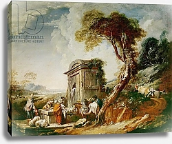 Постер Буше Франсуа (Francois Boucher) The Washerwomen, c.1730