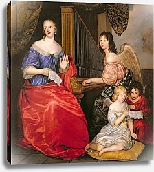 Постер Лелу Питер Francoise Louise Duchess of La Valliere with her Children as Angels