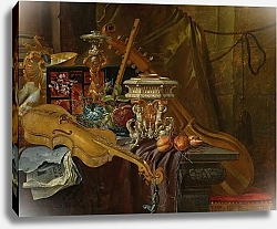 Постер Меркерке Жан-Батист Still Life With Musical Instruments