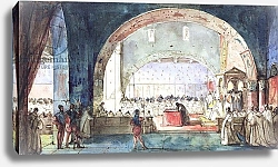 Постер Гране Франсуа The meeting of the Chapter of the Order of the Temple held in Paris in 1147