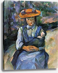 Постер Сезанн Поль (Paul Cezanne) Девочка с куклой 2