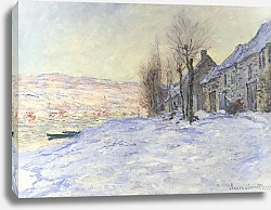 Постер Моне Клод (Claude Monet) Ловакурт под снегом