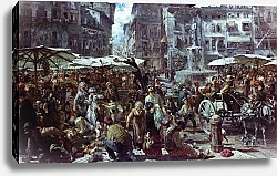 Постер Мензель Адольф The Market of Verona, 1884 2