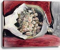 Постер Ренуар Пьер (Pierre-Auguste Renoir) Bouquet in a theatre box, c.1878-80